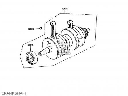 CRANKSHAFT - EX305B8 GPZ305 1991 EUROPE UK / BELT DRIVE