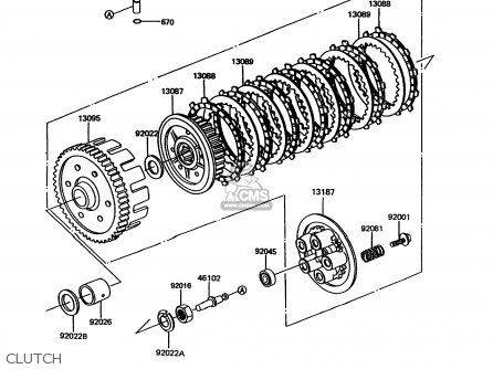 CLUTCH - EX305B8 GPZ305 1991 EUROPE UK / BELT DRIVE