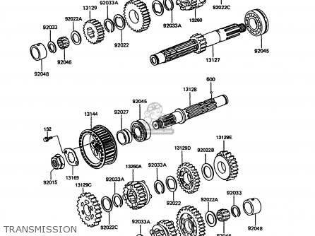 TRANSMISSION - EX305B8 GPZ305 1991 EUROPE UK / BELT DRIVE