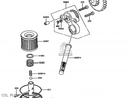 OIL PUMP - EX305B8 GPZ305 1991 EUROPE UK / BELT DRIVE