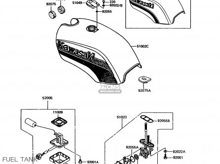 FUEL TANK - EX305B8 GPZ305 1991 EUROPE UK / BELT DRIVE