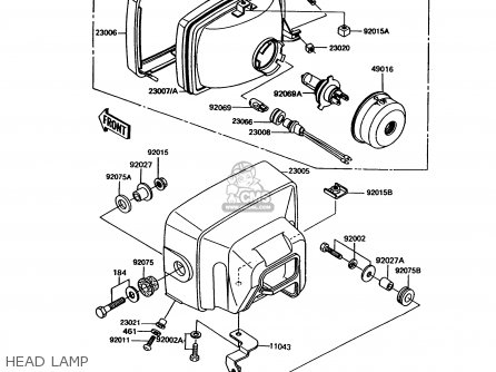 HEAD LAMP - EX305B8 GPZ305 1991 EUROPE UK / BELT DRIVE