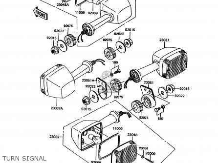 TURN SIGNAL - EX305B8 GPZ305 1991 EUROPE UK / BELT DRIVE