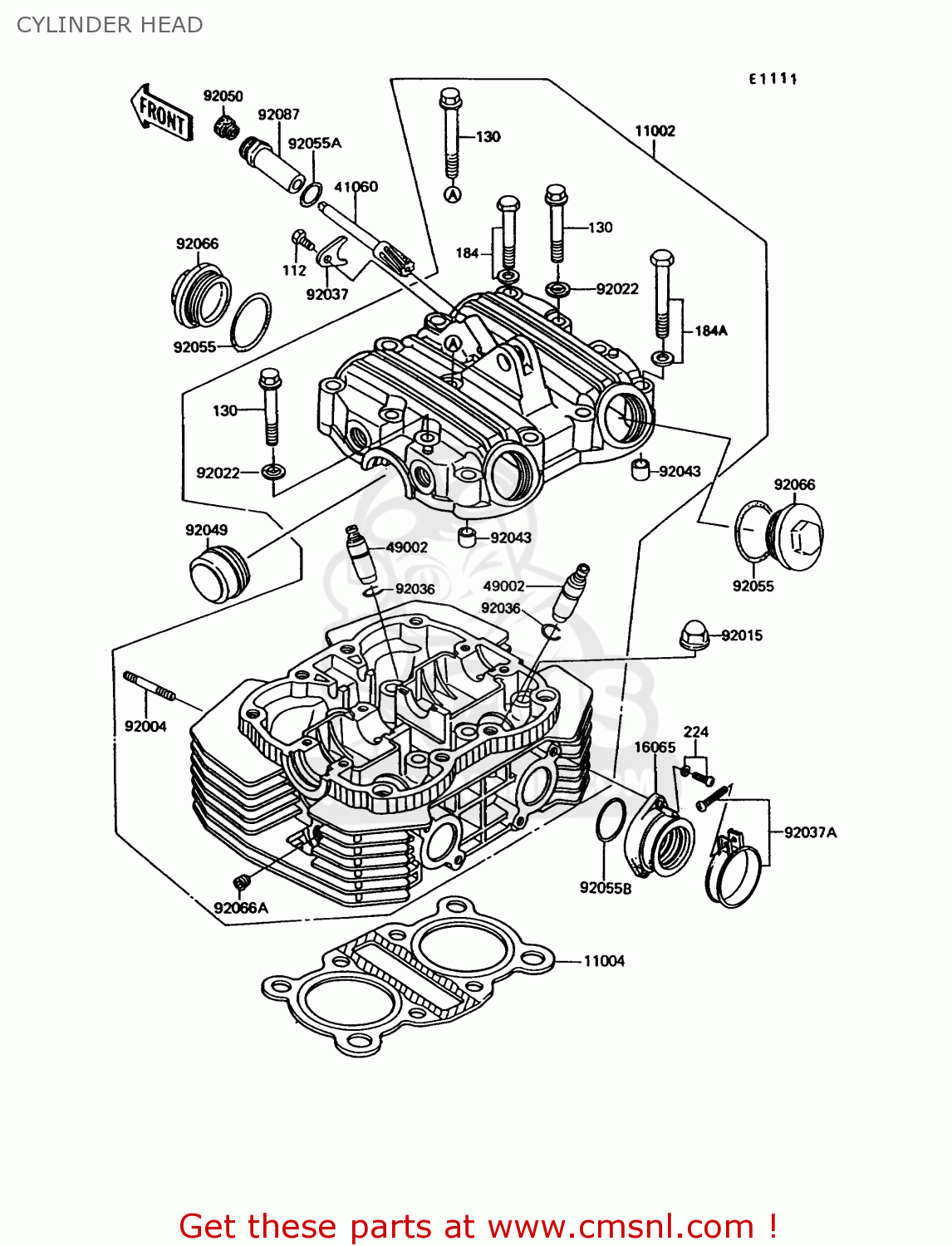 CYLINDER HEAD EX305B9 GPZ305 1993 UNITED KINGDOM / BELT DRIVE