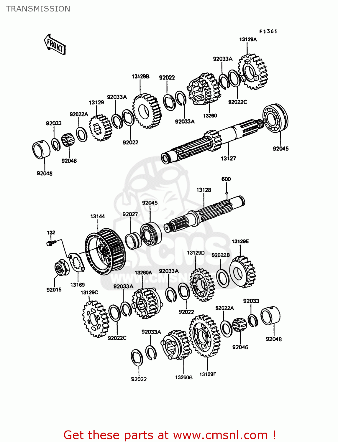 TRANSMISSION EX305B9 GPZ305 1993 UNITED KINGDOM / BELT DRIVE
