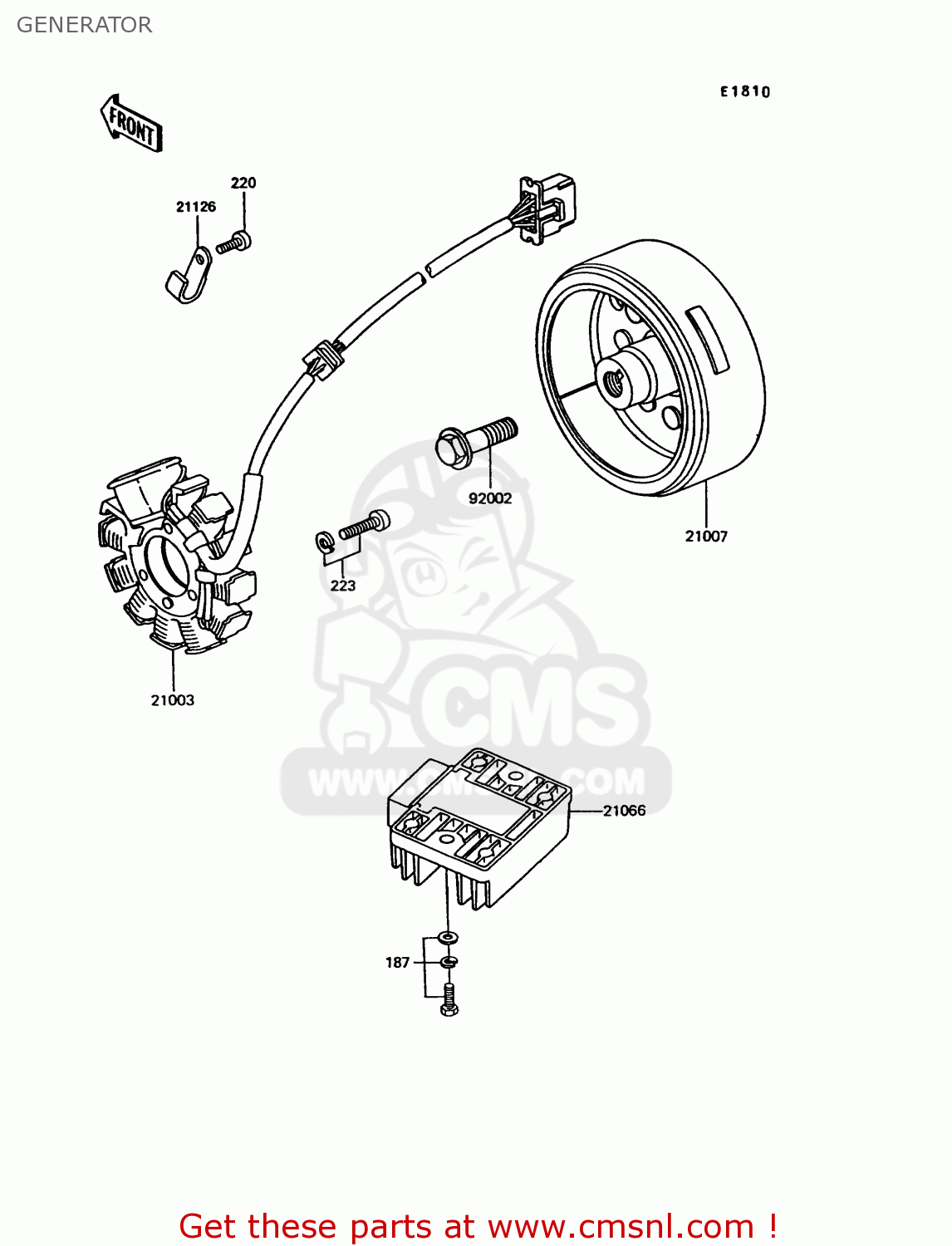 GENERATOR EX305B9 GPZ305 1993 UNITED KINGDOM / BELT DRIVE