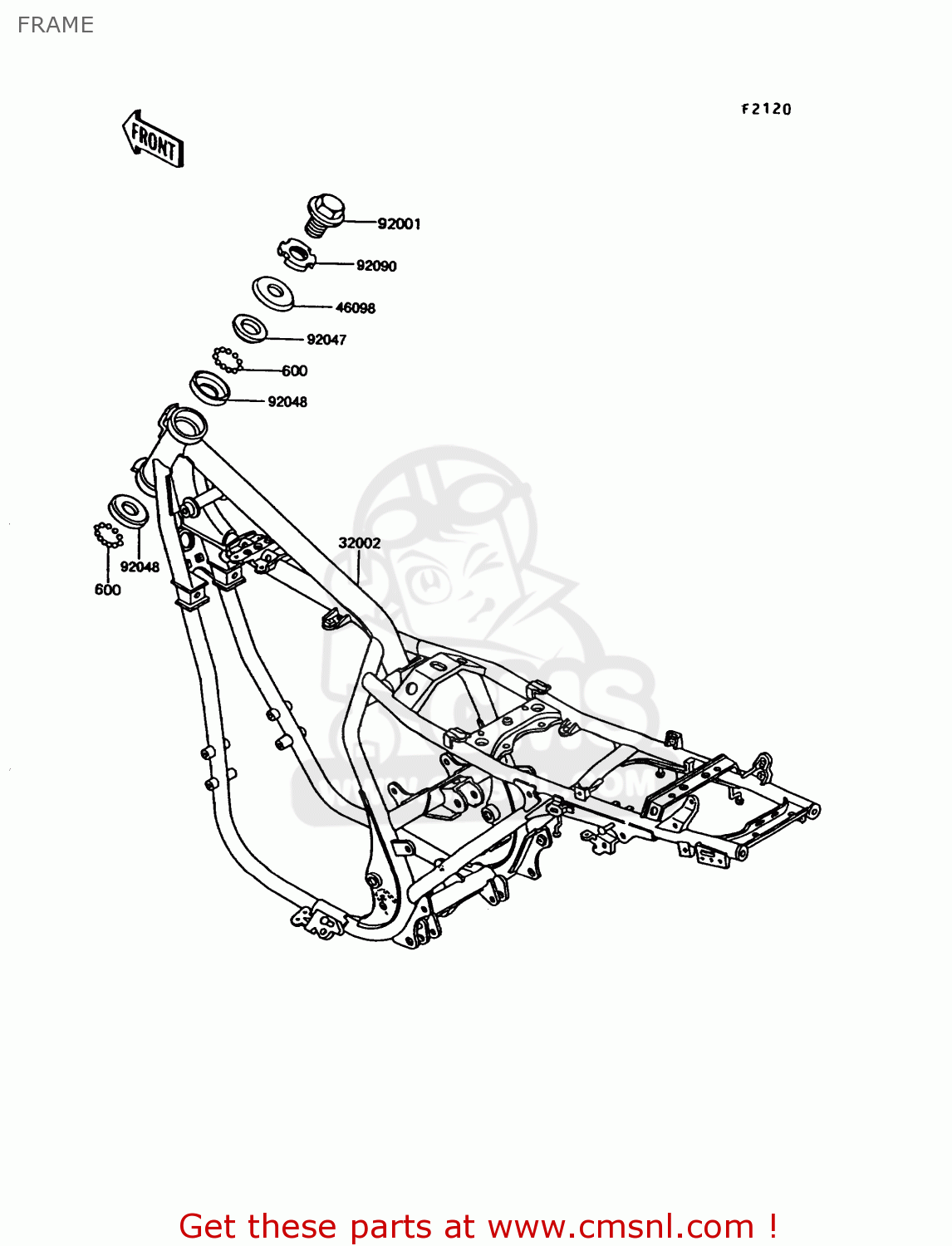 FRAME EX305B9 GPZ305 1993 UNITED KINGDOM / BELT DRIVE