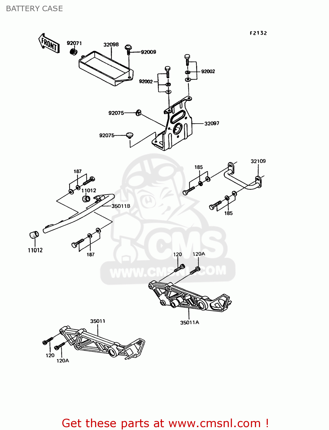BATTERY CASE EX305B9 GPZ305 1993 UNITED KINGDOM / BELT DRIVE