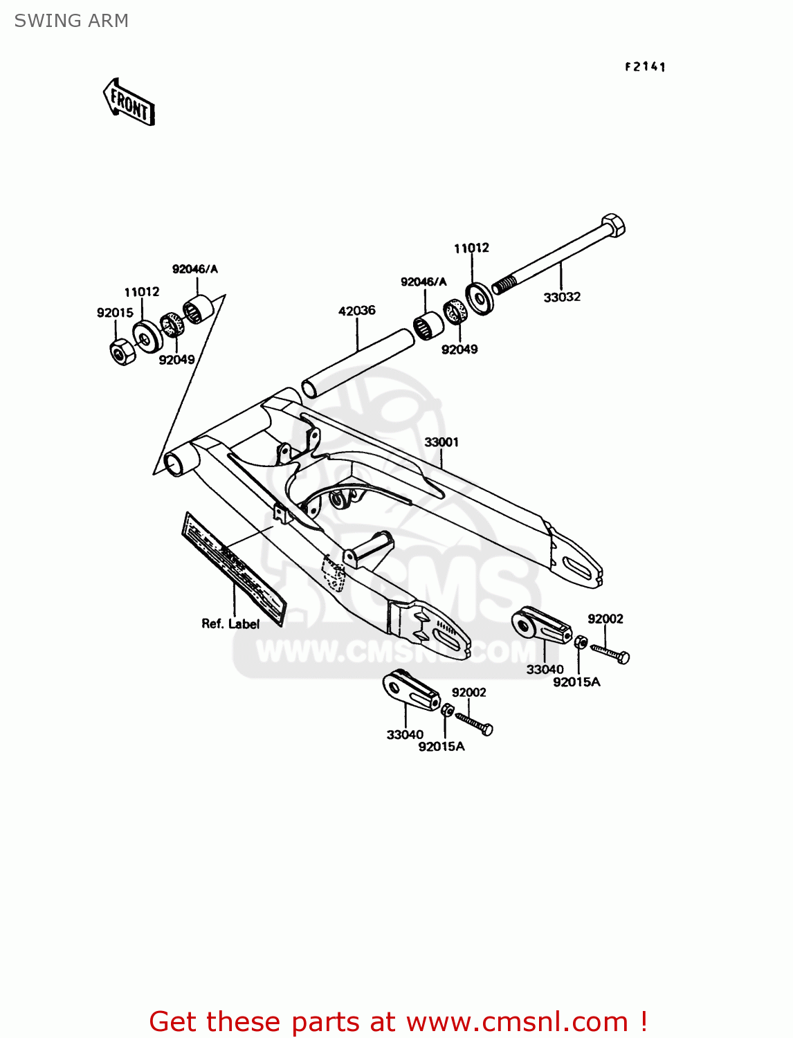 SWING ARM EX305B9 GPZ305 1993 UNITED KINGDOM / BELT DRIVE