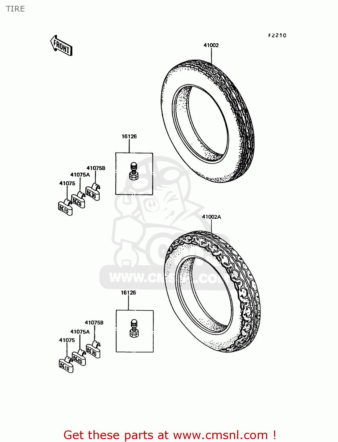 TIRE EX305B9 GPZ305 1993 UNITED KINGDOM / BELT DRIVE