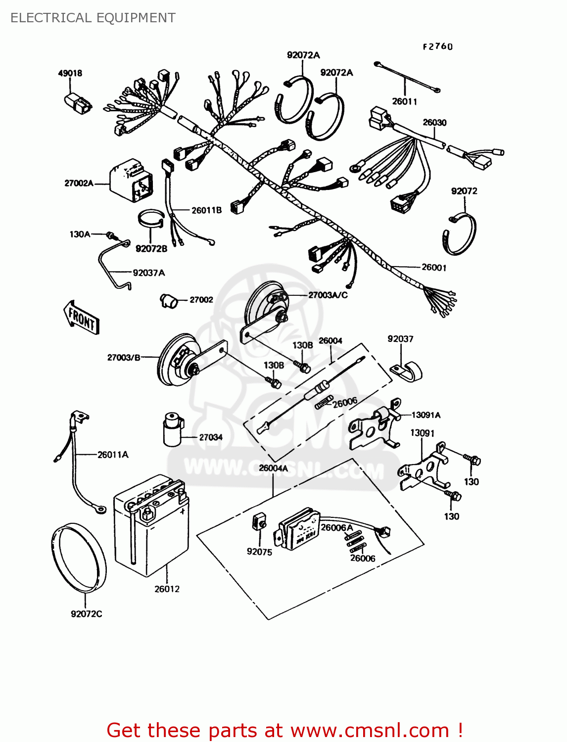 ELECTRICAL EQUIPMENT EX305B9 GPZ305 1993 UNITED KINGDOM / BELT DRIVE