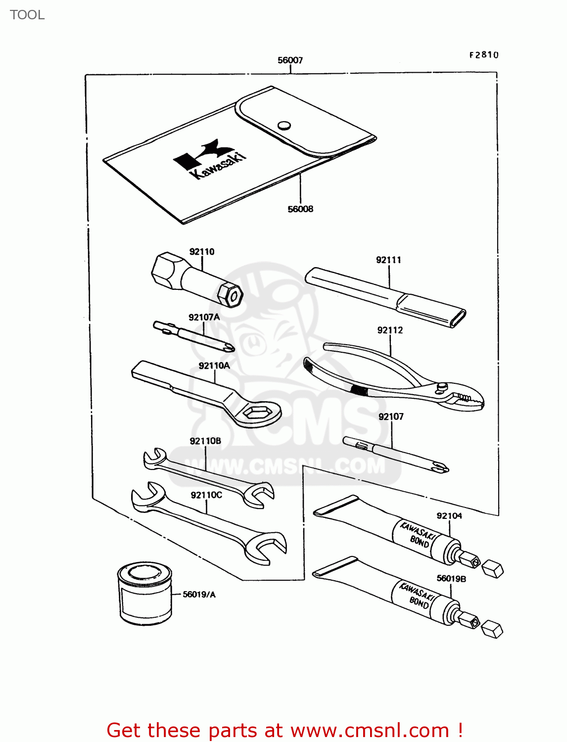 TOOL EX305B9 GPZ305 1993 UNITED KINGDOM / BELT DRIVE