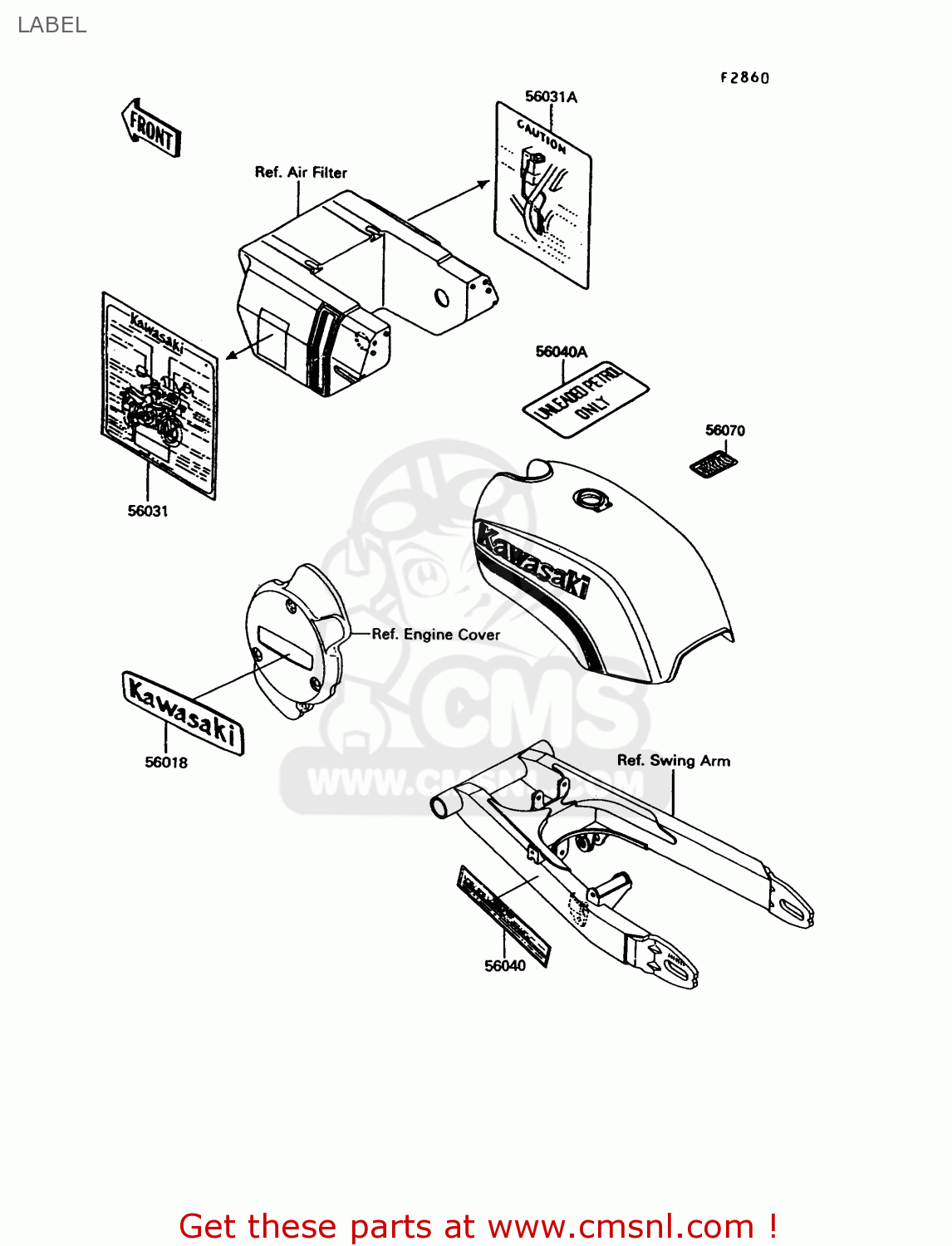 LABEL EX305B9 GPZ305 1993 UNITED KINGDOM / BELT DRIVE