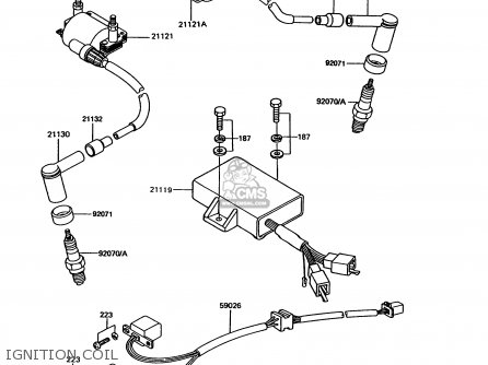 IGNITION COIL - EX305B9 GPZ305 1993 UNITED KINGDOM / BELT DRIVE