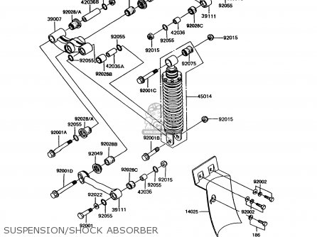 SUSPENSION/SHOCK ABSORBER - EX305B9 GPZ305 1993 UNITED KINGDOM / BELT DRIVE