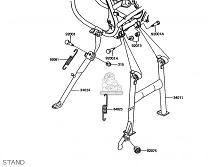 STAND - EX305B9 GPZ305 1993 UNITED KINGDOM / BELT DRIVE