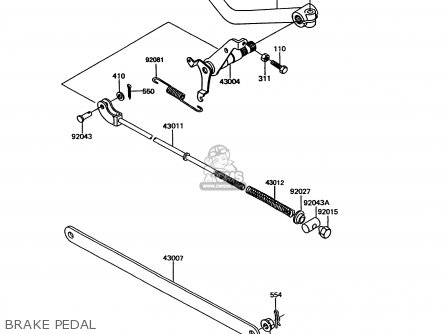 BRAKE PEDAL - EX305B9 GPZ305 1993 UNITED KINGDOM / BELT DRIVE