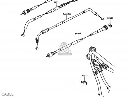 CABLE - EX305B9 GPZ305 1993 UNITED KINGDOM / BELT DRIVE