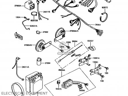 ELECTRICAL EQUIPMENT - EX305B9 GPZ305 1993 UNITED KINGDOM / BELT DRIVE