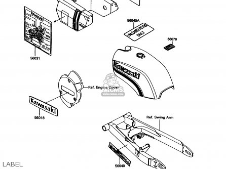 LABEL - EX305B9 GPZ305 1993 UNITED KINGDOM / BELT DRIVE