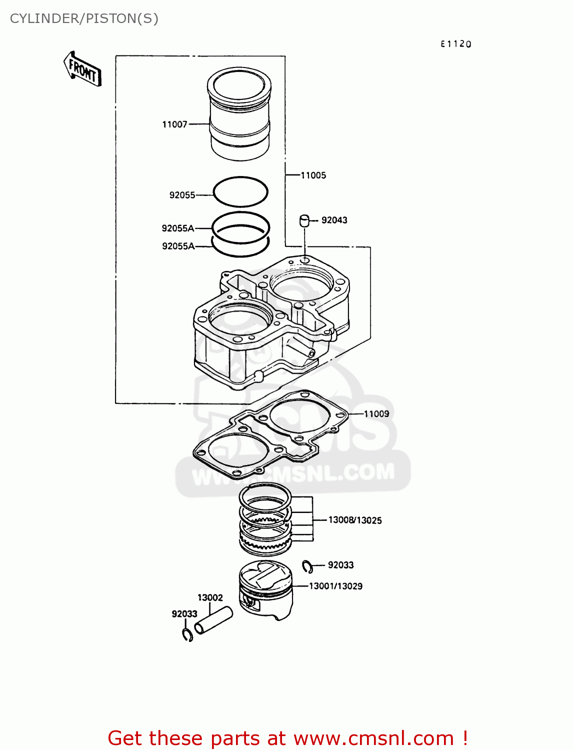 CYLINDER/PISTON(S) EX400A2 GPZ400S 1988 SWEDEN