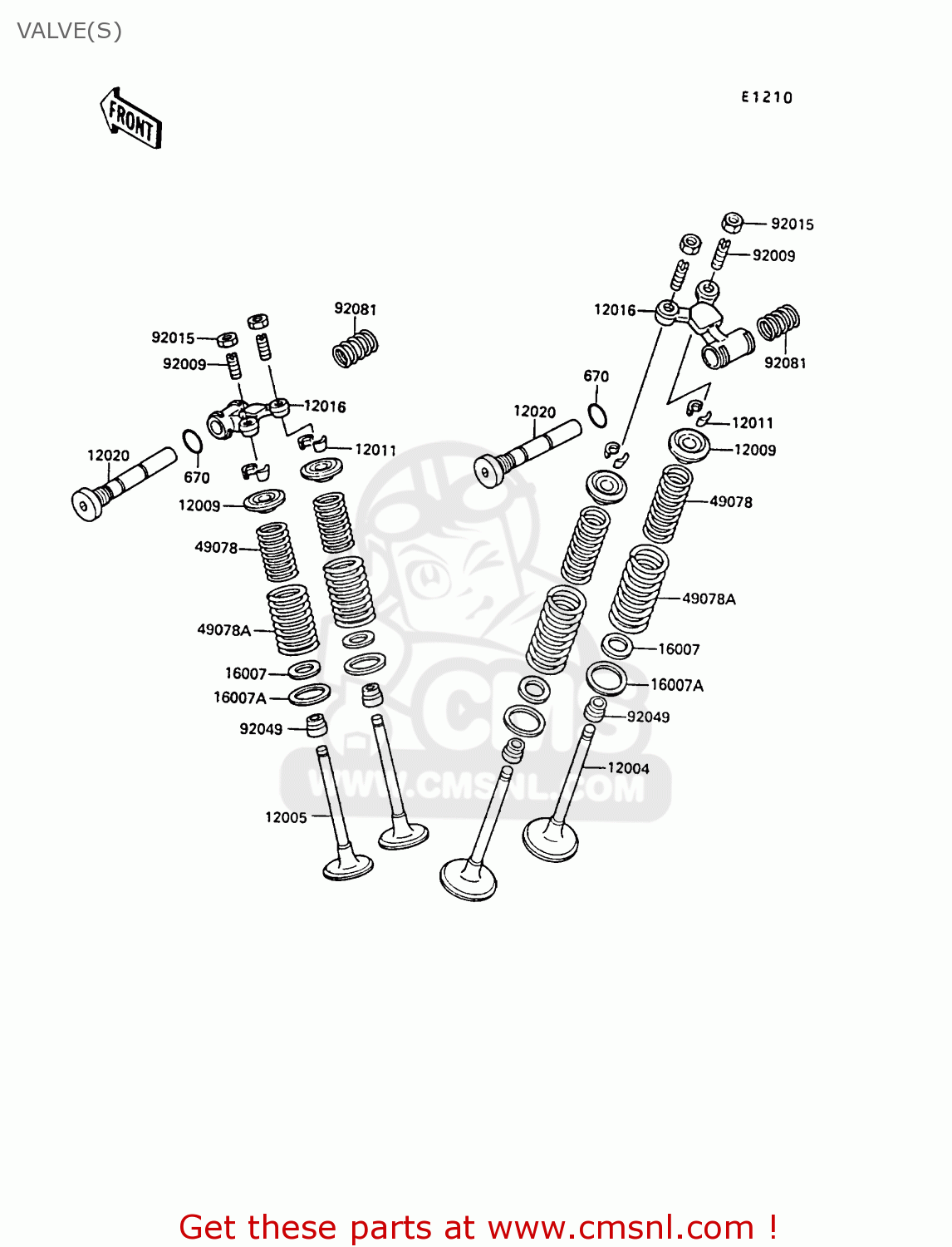VALVE(S) EX400A2 GPZ400S 1988 SWEDEN
