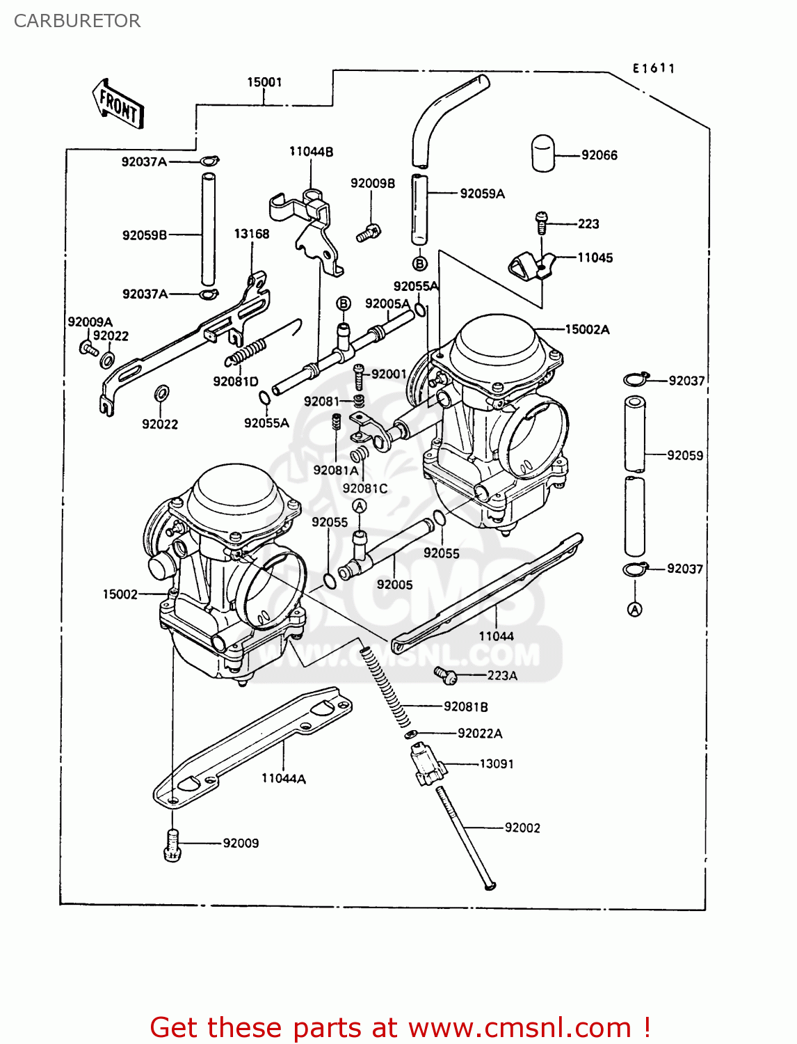 CARBURETOR EX400A2 GPZ400S 1988 SWEDEN