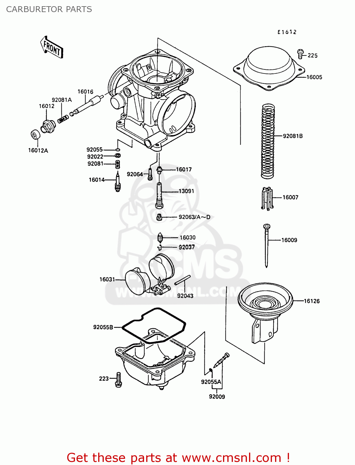 CARBURETOR PARTS EX400A2 GPZ400S 1988 SWEDEN