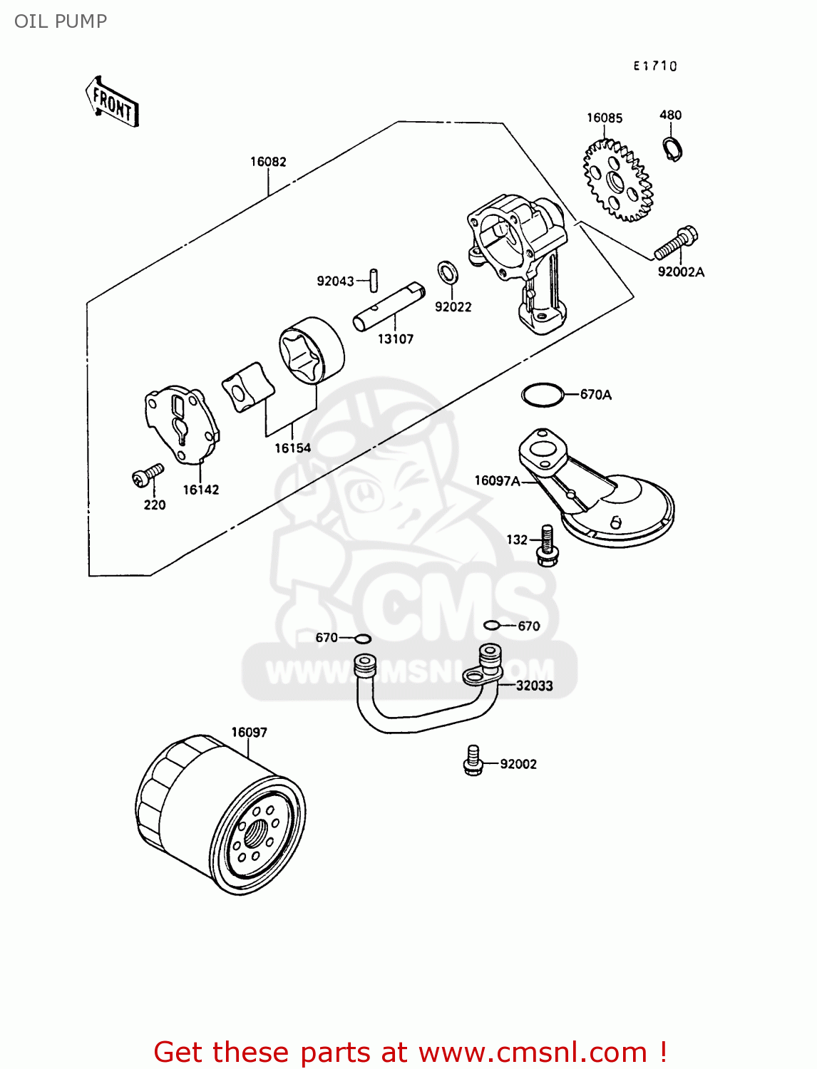 OIL PUMP EX400A2 GPZ400S 1988 SWEDEN