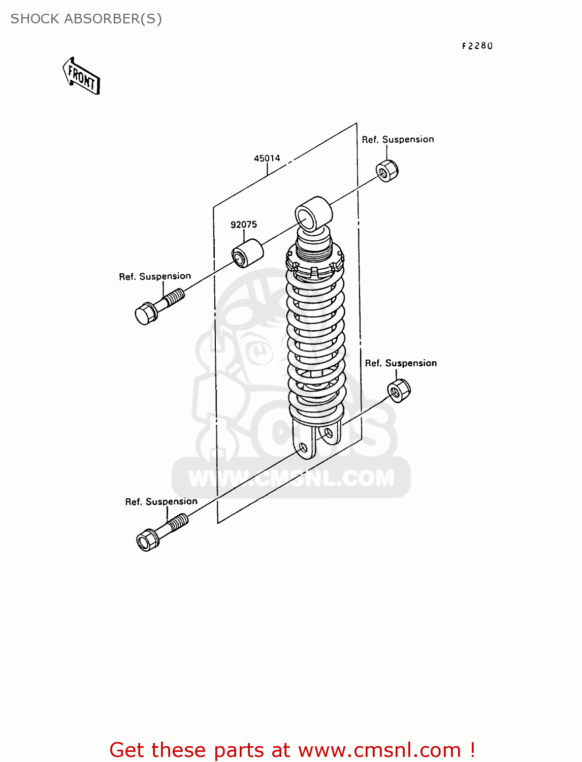 SHOCK ABSORBER(S) EX400A2 GPZ400S 1988 SWEDEN