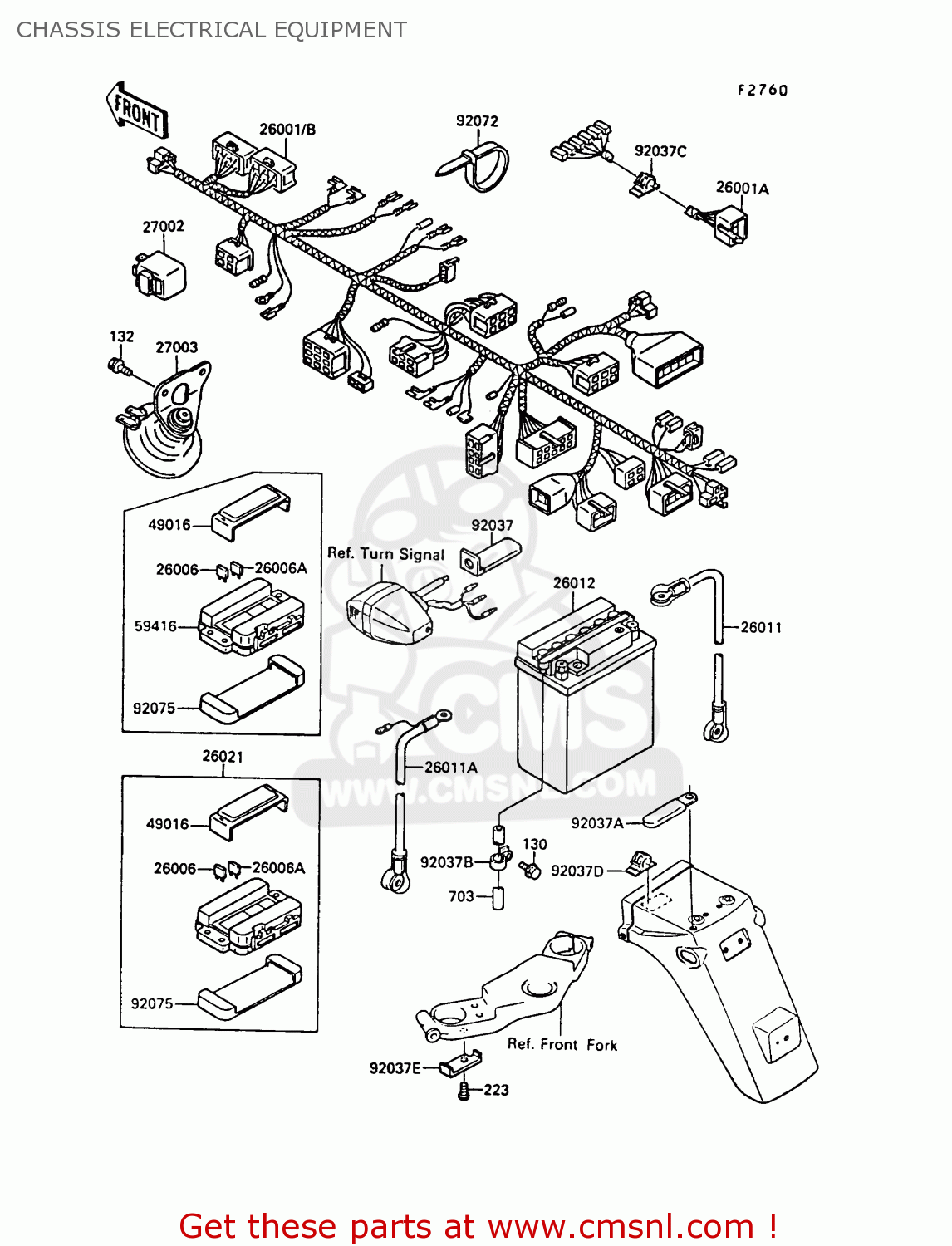 CHASSIS ELECTRICAL EQUIPMENT EX400A2 GPZ400S 1988 SWEDEN