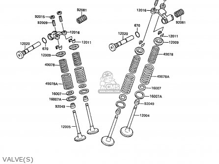 VALVE(S) - EX400A2 GPZ400S 1988 SWEDEN