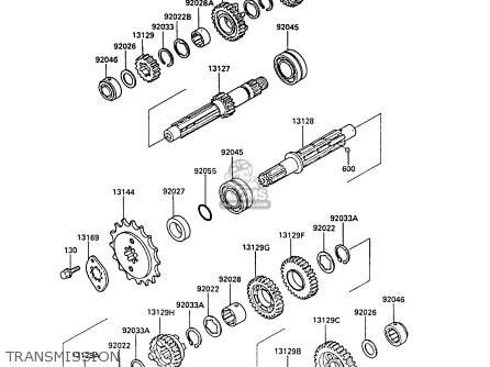 TRANSMISSION - EX400A2 GPZ400S 1988 SWEDEN