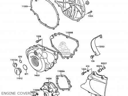 ENGINE COVER(S) - EX400A2 GPZ400S 1988 SWEDEN