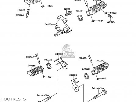 FOOTRESTS - EX400A2 GPZ400S 1988 SWEDEN