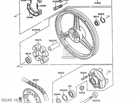 REAR HUB - EX400A2 GPZ400S 1988 SWEDEN