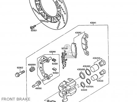 FRONT BRAKE - EX400A2 GPZ400S 1988 SWEDEN