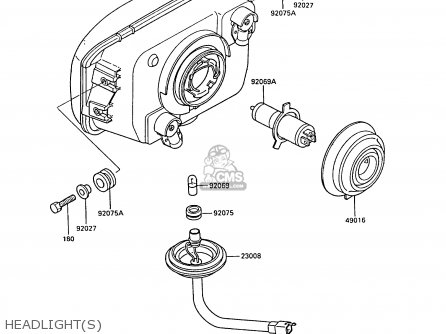 HEADLIGHT(S) - EX400A2 GPZ400S 1988 SWEDEN