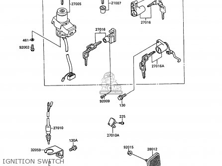 IGNITION SWITCH - EX400A2 GPZ400S 1988 SWEDEN