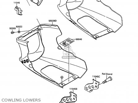 COWLING LOWERS - EX400A2 GPZ400S 1988 SWEDEN