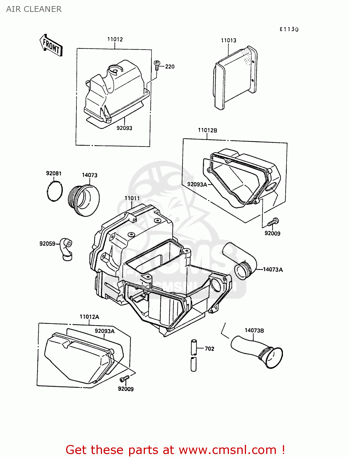 AIR CLEANER EX400A3 GPZ400S 1989 SWEDEN