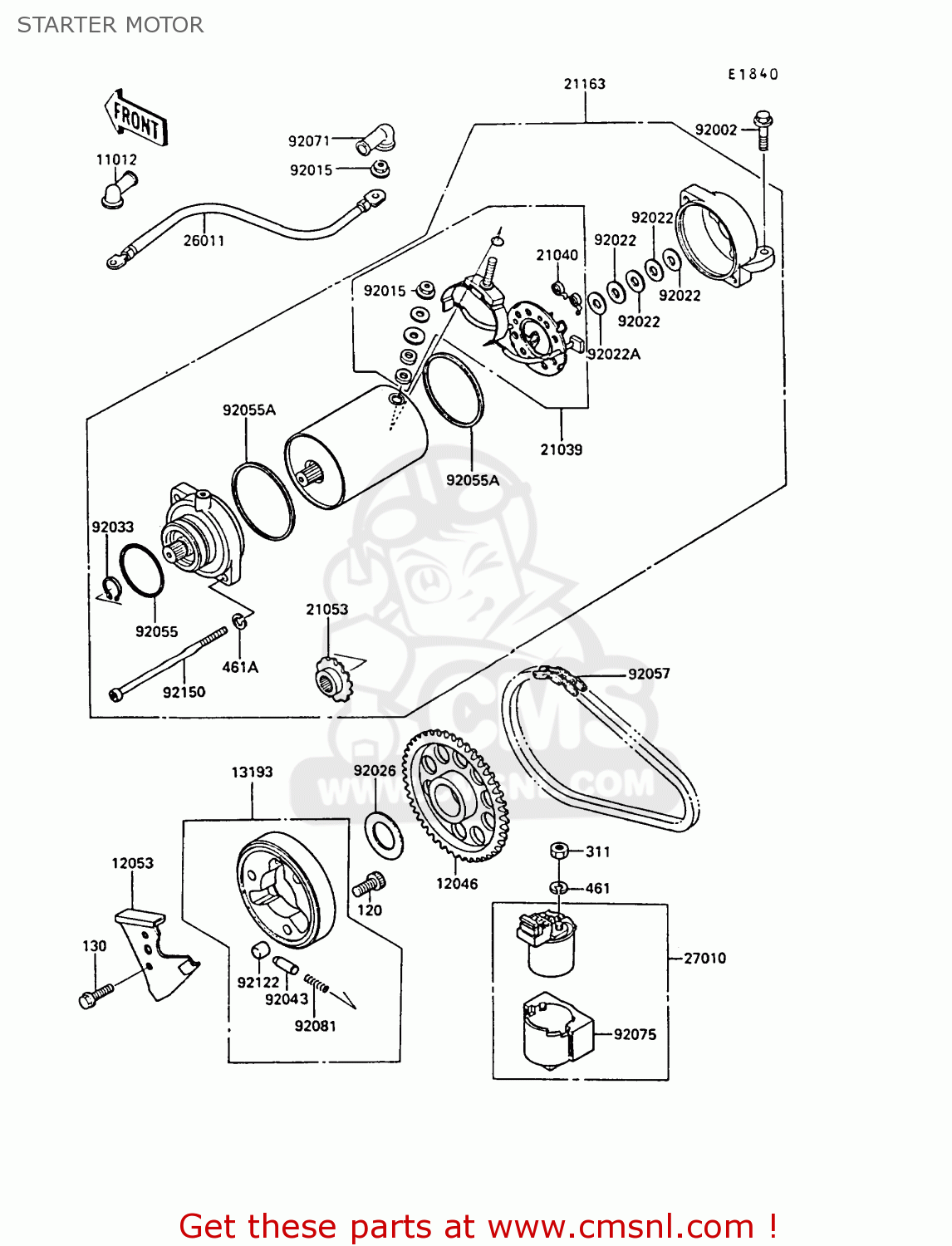 STARTER MOTOR EX400A3 GPZ400S 1989 SWEDEN