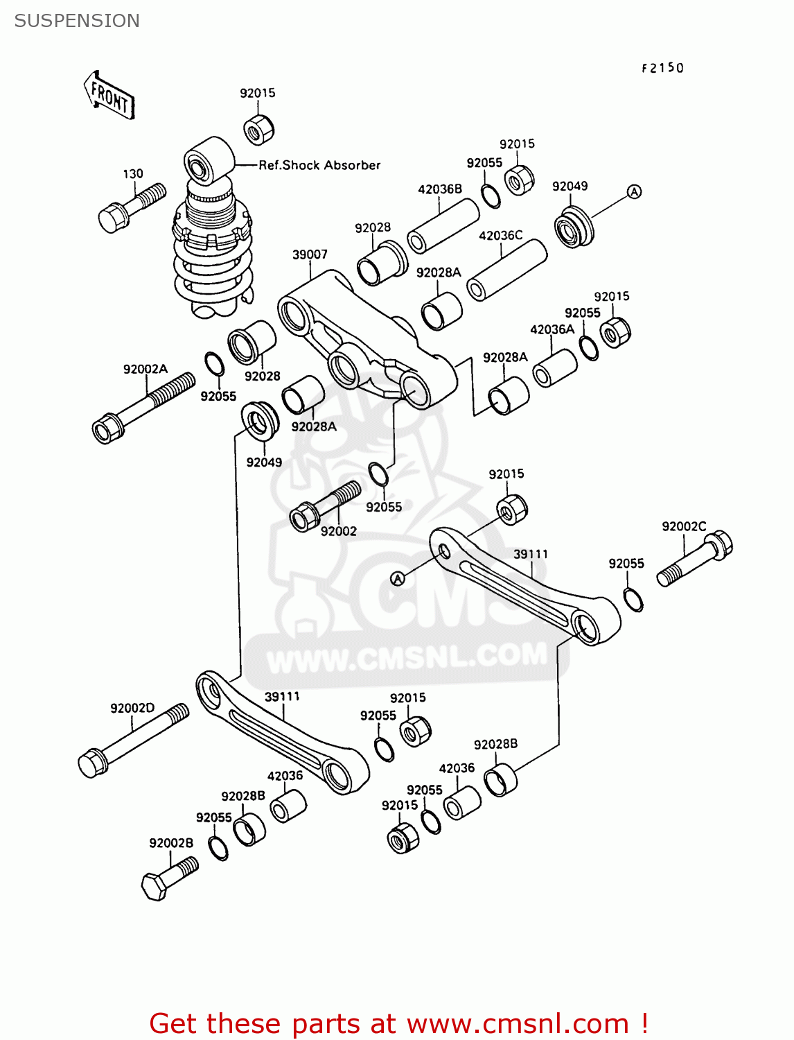 SUSPENSION EX400A3 GPZ400S 1989 SWEDEN