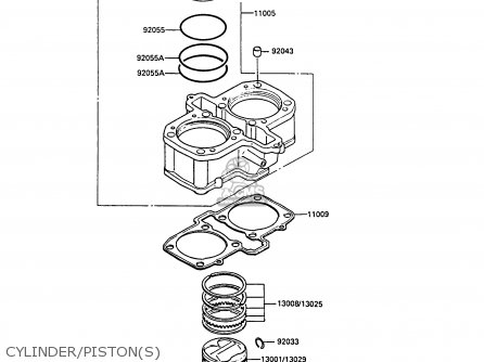 CYLINDER/PISTON(S) - EX400A3 GPZ400S 1989 SWEDEN