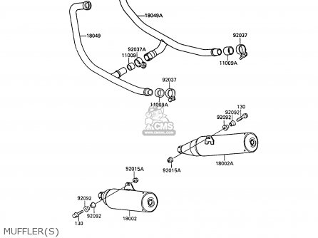 MUFFLER(S) - EX400A3 GPZ400S 1989 SWEDEN