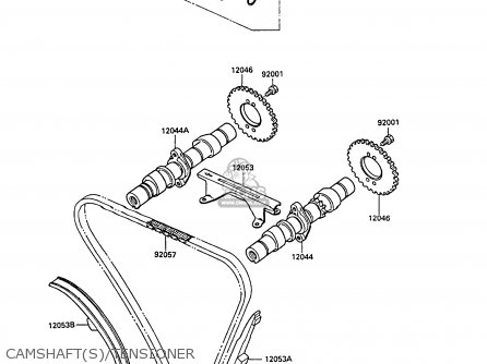 CAMSHAFT(S)/TENSIONER - EX400A3 GPZ400S 1989 SWEDEN
