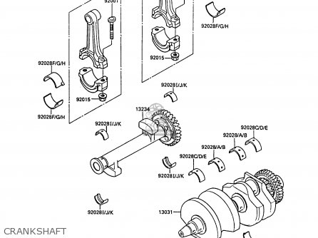 CRANKSHAFT - EX400A3 GPZ400S 1989 SWEDEN