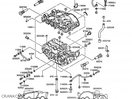 CRANKCASE - EX400A3 GPZ400S 1989 SWEDEN