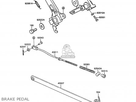 BRAKE PEDAL - EX400A3 GPZ400S 1989 SWEDEN