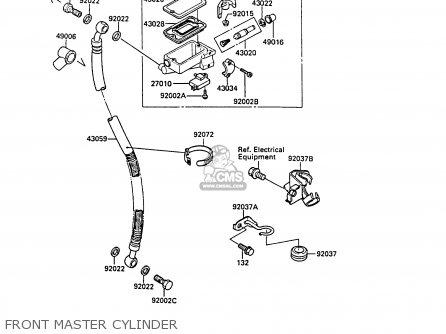 FRONT MASTER CYLINDER - EX400A3 GPZ400S 1989 SWEDEN